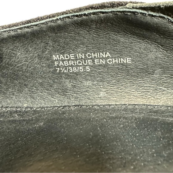 Shellys London Collapse Heel Flat Shoes Black Velvet Size Womens 7.5 - Picture 3 of 8